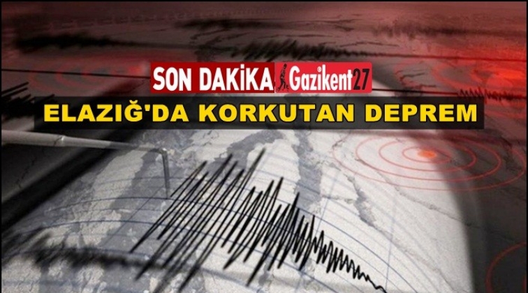 Elazığ'da 5.2 büyüklüğünde deprem!