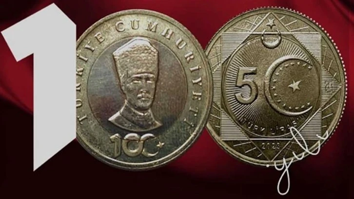 100. yıl hatıra parasında AKP propagandası