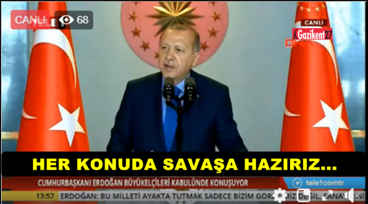 Erdoğan: Asla taviz vermeyiz