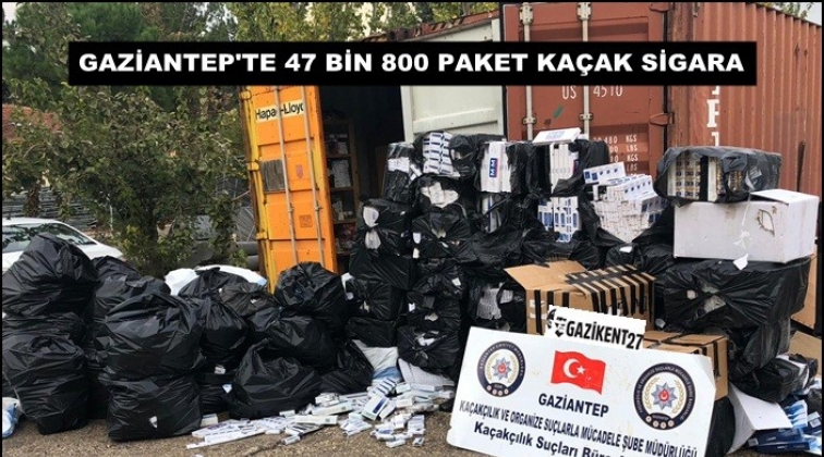 Gaziantep'te 47 bin 800 paket gümrük kaçağı sigara