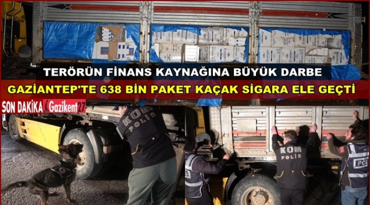 638 bin paket gümrük kaçağı sigara ele geçirildi