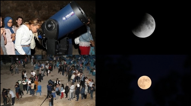 Rumkale'de yüzyılın en uzun Ay tutulması