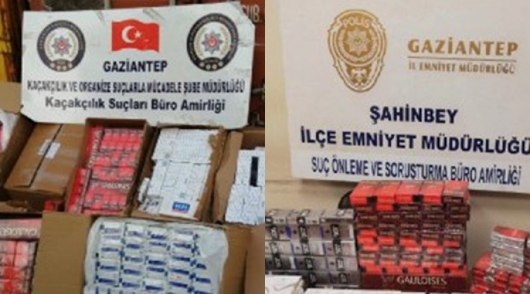 Gaziantep'te 7 bin 290 paket kaçak sigara ele geçirildi