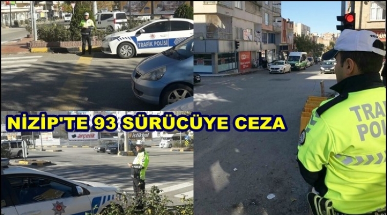 Gaziantep'te 93 araç sürücüsüne ceza
