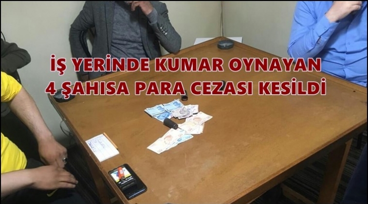 Gaziantep'te iş yerinde kumar