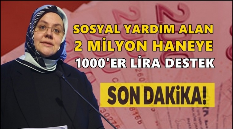 2 milyon haneye 1000'er lira destek