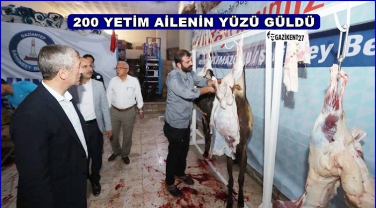 200 yetim aileye kurban eti
