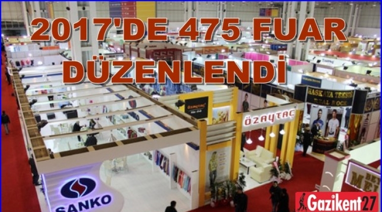 2017'de 475 fuar düzenlendi