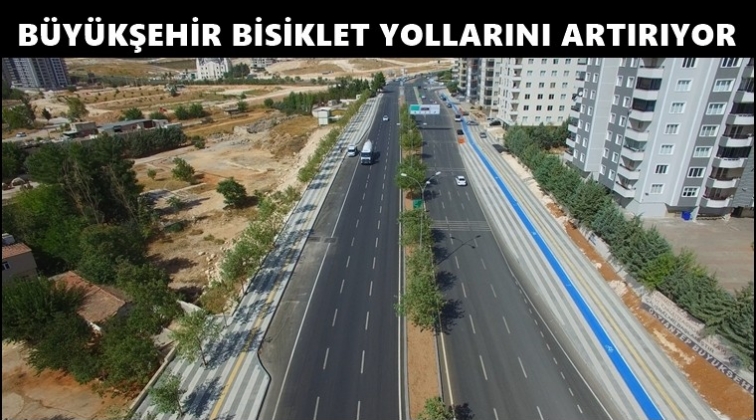 28,5 kilometrelik bisiklet yolu yapıldı...