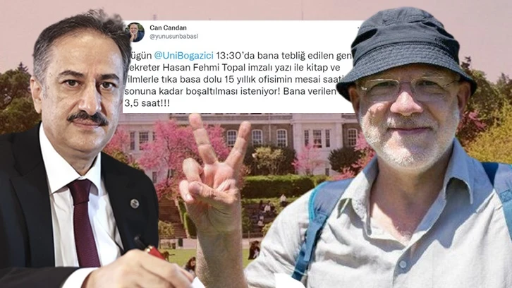 3,5 saat içinde üniversitedeki ofisini boşaltması istendi!