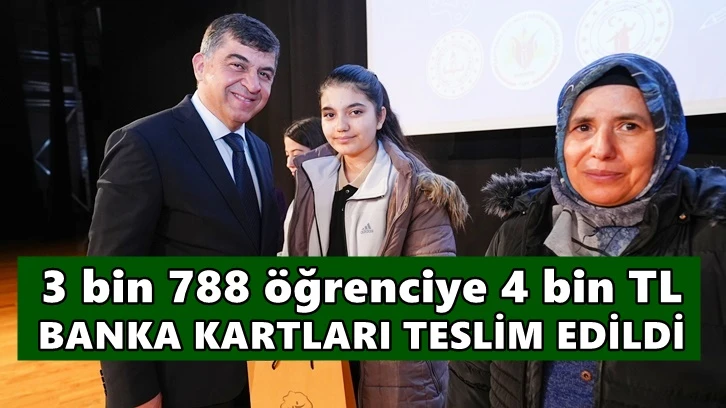 3 bin 788 öğrenciye 4 bin TL nakdi kırtasiye desteği