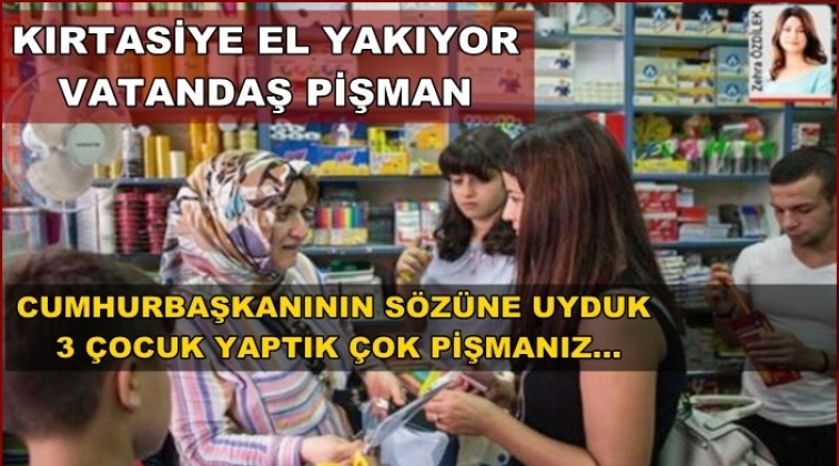 '3 &ccedil;ocuk yaptık, &ccedil;ok pişmanız'