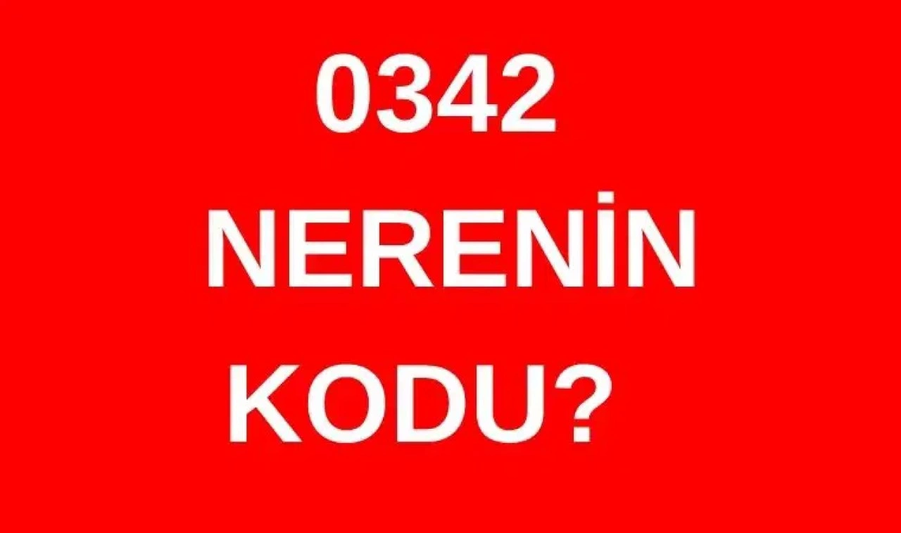 342 hangi şehrin alan kodu? 0342 nerenin telefon kodu?