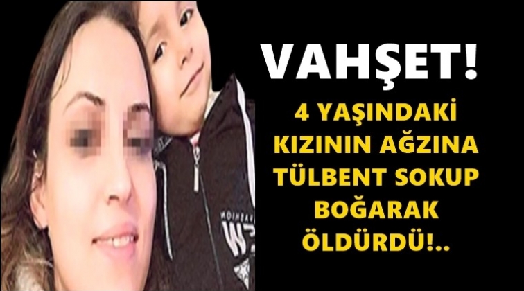 4 yaşındaki kızını yastıkla boğdu!..