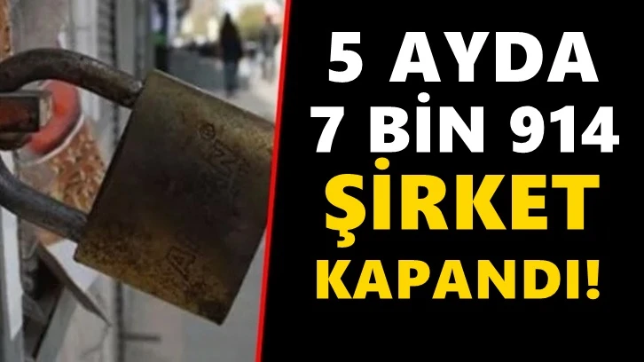 5 ayda 7 bin 914 şirket kapandı!