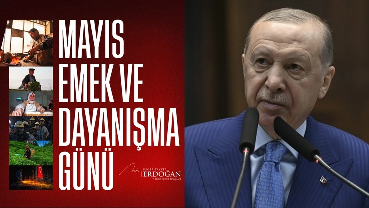 500 kişi g&ouml;zaltındayken, Erdoğan 1 Mayıs'ı kutladı