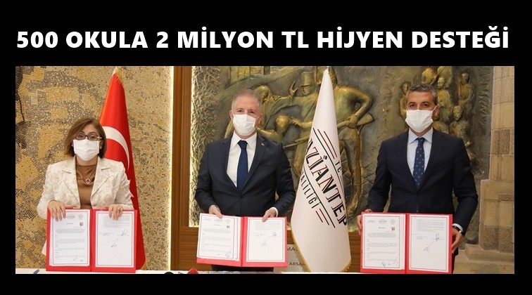 500 okula 2 milyon lira hijyen desteği...