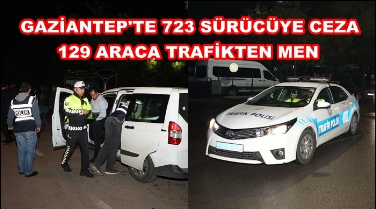 723 sürücü, yolcu ve araç plakasına ceza