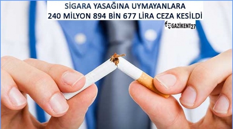 9 yılda  240 milyon 894 bin 677 lira ceza kesildi