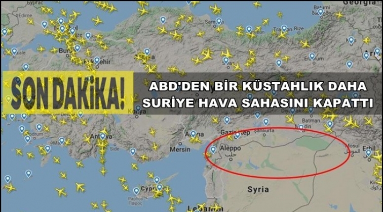 ABD Kuzey Suriye’nin hava sahasını Türkiye’ye kapattı