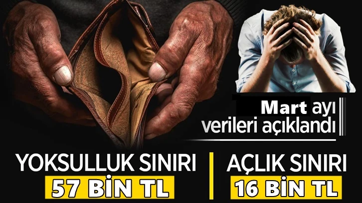 Açlık sınırı 16 bin TL'yi, yoksulluk sınırı 57 bin TL'yi geçti!