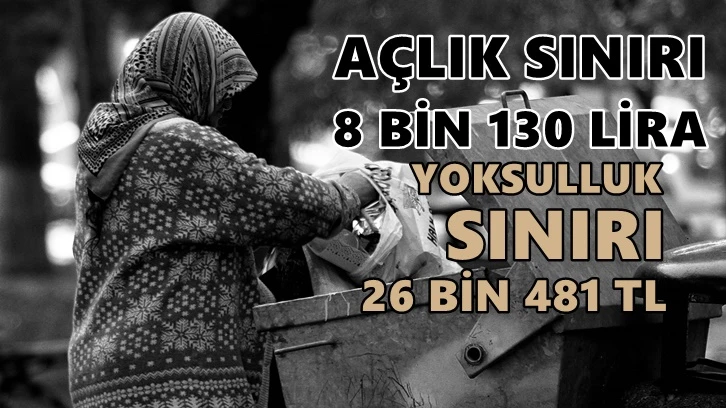 Açlık sınırı 8 bin 130 TL, yoksulluk sınırı 26 bin 481 TL'ye yükseldi!