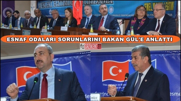 Adalet Bakanı G&uuml;l, esnaf odalarıyla buluştu