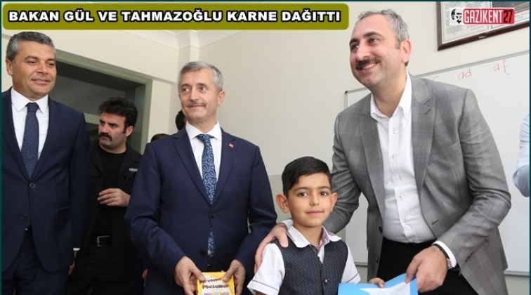 Adalet Bakanı G&uuml;l karne dağıttı
