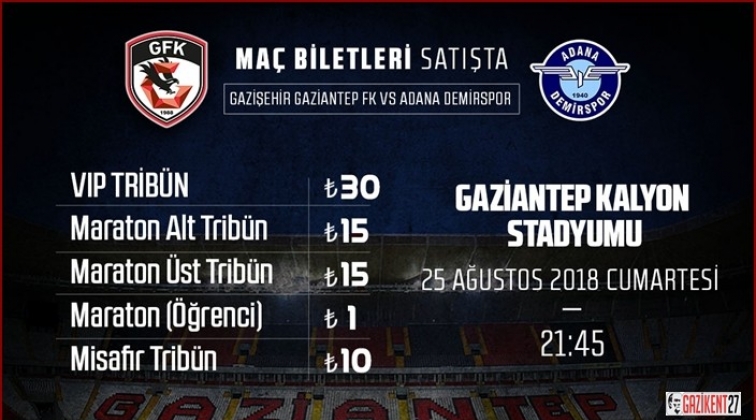 Adana Demirspor maçı biletleri satışta