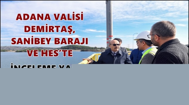 Adana Valisi Sanibey Barajı'nda inceleme yaptı