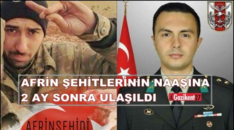 Afrin şehitlerinin naaşına ulaşıldı