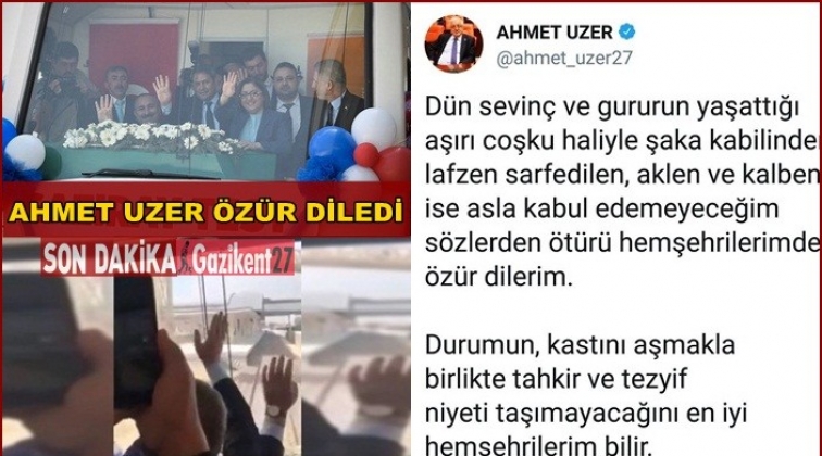 Ak Partili vekil Gaziantep halkından özür diledi!