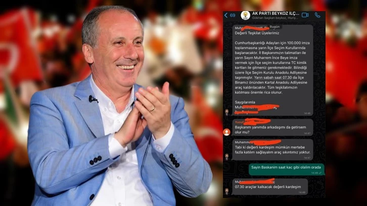 AKP'den Muharrem İnce için imza seferberliği...