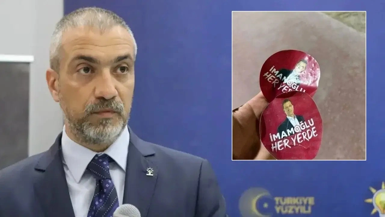 AKP ilçe başkanı 'İmamoğlu' stickerlerı üzerine tehdit etti, CHP Gençlik Kolları rest çekt