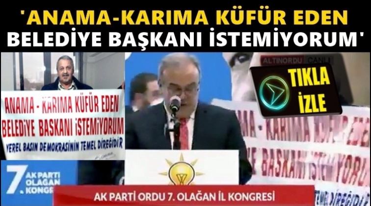 AKP kongresinde akıl almaz pankart!..