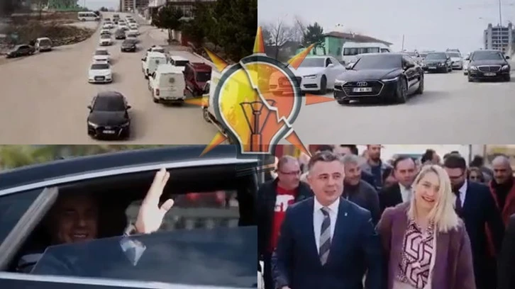 AKP'li ismin lüks araç konvoylu adaylık başvurusuna tepki