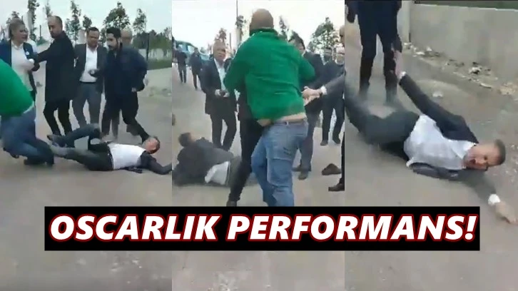 AKP'li meclis üyesinden oscarlık düşme performansı...