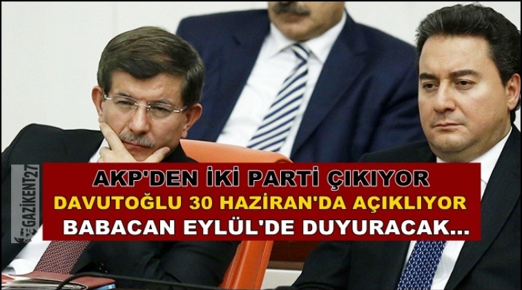 AKP’den iki parti çıkacak