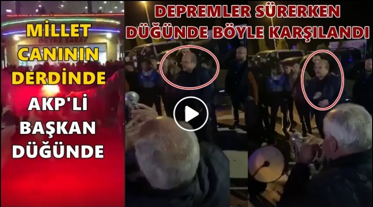 AKP'li Başkan düğünde böyle karşılandı!