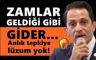 AKP'li Mücahit Birinci: Zam geldiği gibi gider!