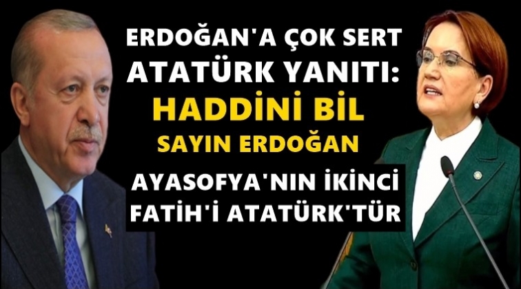 Akşener: Haddini bil sayın Erdoğan...