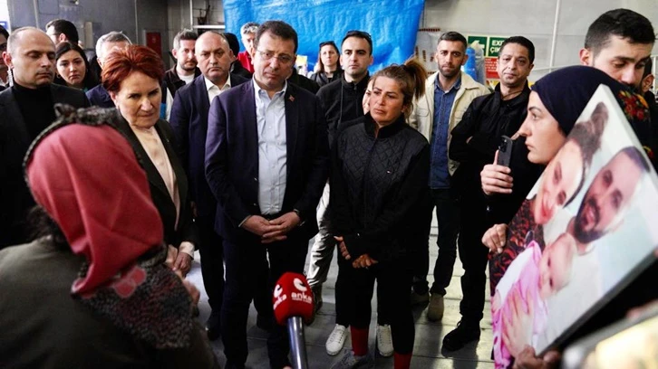 Akşener ve İmamoğlu, depremzedelerin acılarına ortak oldu