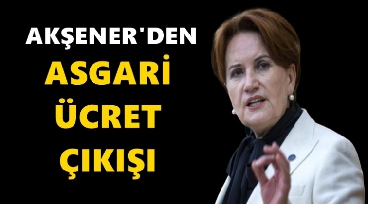 Akşener'den asgari ücret açıklaması