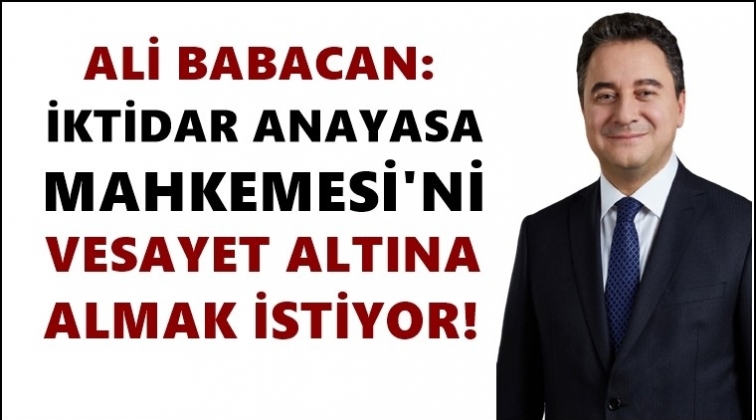 Ali Babacan: Orta direk yıkılıyor...