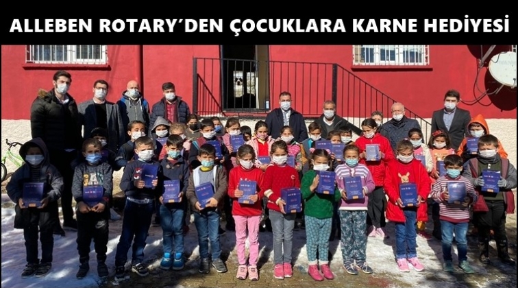 Alleben Rotary’den çocuklara karne hediyesi