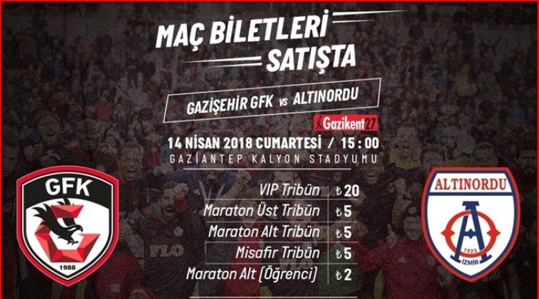 Altınordu maçı biletleri satışta