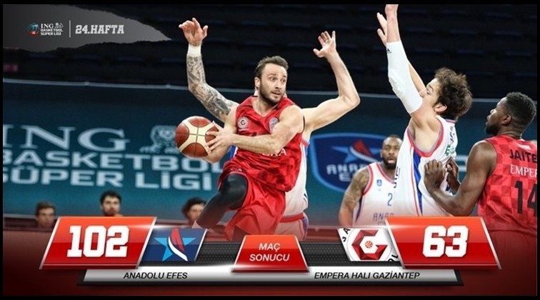 Anadolu Efes 102-63 Gaziantep Basketbol