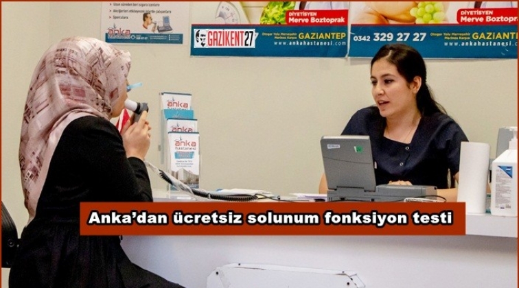 Anka&rsquo;dan &uuml;cretsiz solunum fonksiyon testi