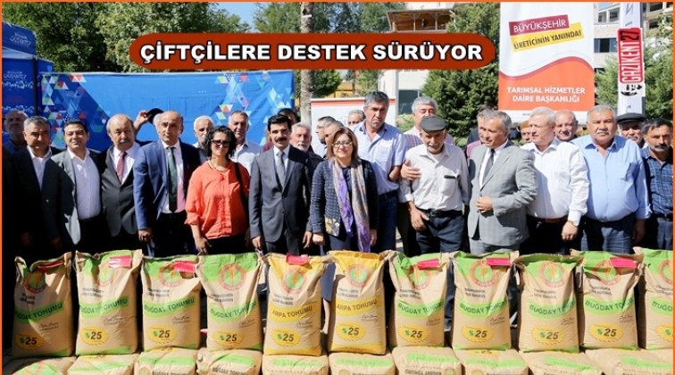 Araban'da 320 &ccedil;ift&ccedil;iye arpa ve buğday tohumu