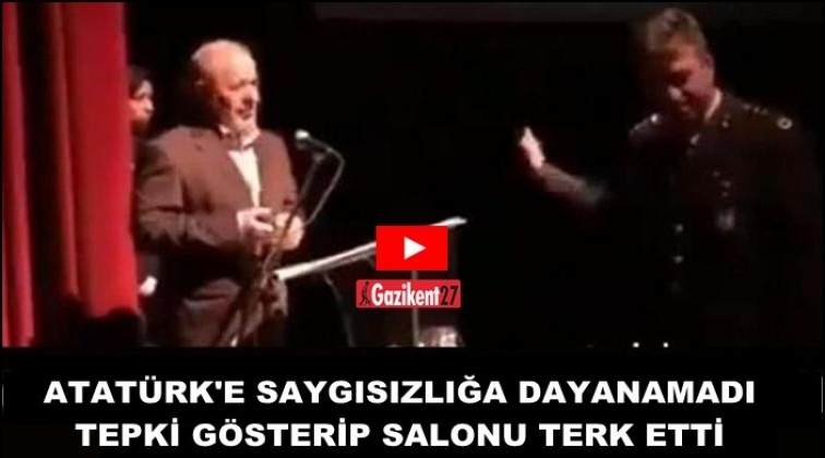 Atat&uuml;rk&rsquo;&uuml;n adı anılmadığı i&ccedil;in salonu terk etti